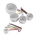 Cake Boss Countertop Accessories 8-Piece Melamine Measuring Cups and Spoons Set, Basic Pattern