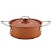 Rachael Ray Cucina Nonstick Casserole Dish/ Casserole Pan with Lid - 2.5 Quart, Pumpkin Orange