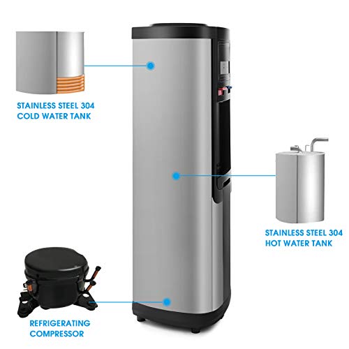 Water Cooler Dispenser 35 Gallon Top Loading Stainless Steel