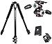 Manfrotto MT055XPRO3 Aluminum 3-Section Tripod Kit w/MHXPRO3W X-PRO 3-Way Head w/Retractable Levers and Friction Controls, Bundled with Two ZAYKiR Quick Release Plates
