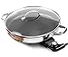 Electric Skillet By Culina 18/10 Stainless Steel, Nonstick Interior, with Glass Lid, 12-inch Round, Ptfe/pfoa-free, Dishwasher-safe
