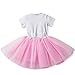 Girl Newborn It's My 1st/2nd Birthday Shinny Printed Tutu Princess Dress Outfit Set Pink (1 Years)
