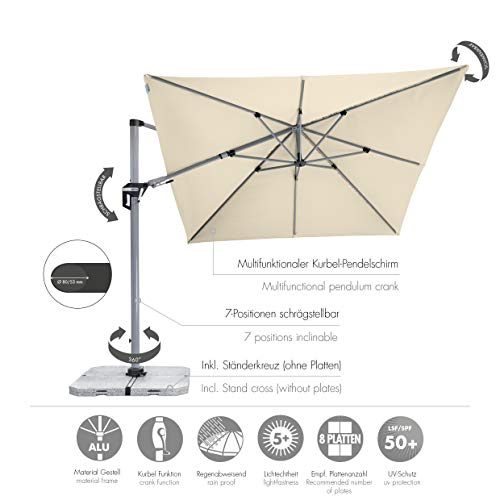 doppler ACTIVE Pendelschirm 350x260 – Moderner Sonnenschirm ideal für Terrasse und Garten – ca. 350x260 cm – Bild 2
