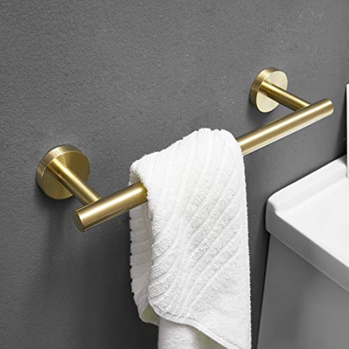AIMADI 4-Piece Bathroom Accessories Set,Stainless Steel Hardware Set Wall Mounted, Brushed Gold Finish