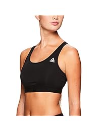 Reebok sujetador deportivo inalámbrico con espalda cruzada para mujer - Bralette de impacto medio con abertura para cerradura
