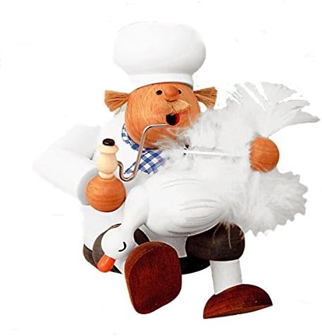 German Incense Smoker Edge stool - Cook with goose - 17 cm / 7 inch - Authentic German Erzgebirge Smokers - KWO