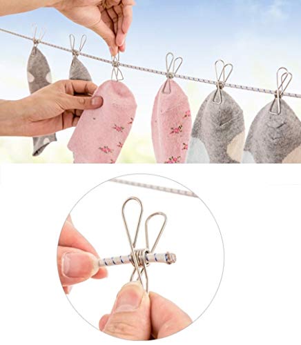 KESOL Clothes Pins, 2.5" Heavy Duty Stainless Steel Wire, Multi-Purpose Utility Clips Clothespin Clothesline Clip for Home/Office - 40 Pack - Thumbnail 4