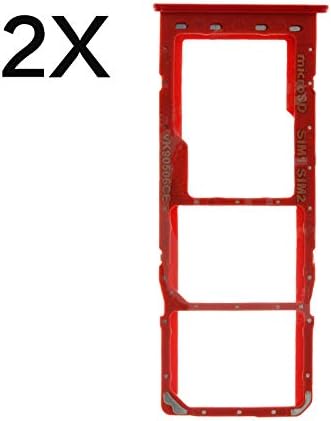 YuYue 2x Dual SIM Card SD Card Tray Holder Replacement Part for Samsung A10 SM-A105 A105 6.2 Inch Red