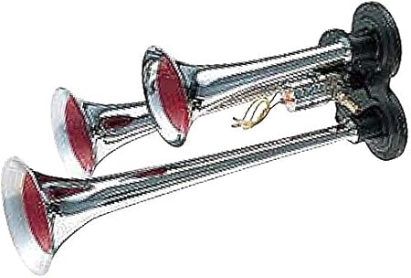 Amazon 音が聞ける Nakano ヤンキーホーン 24v 3連 中音 中低音 高音 混合サウンド ホーン 車 バイク