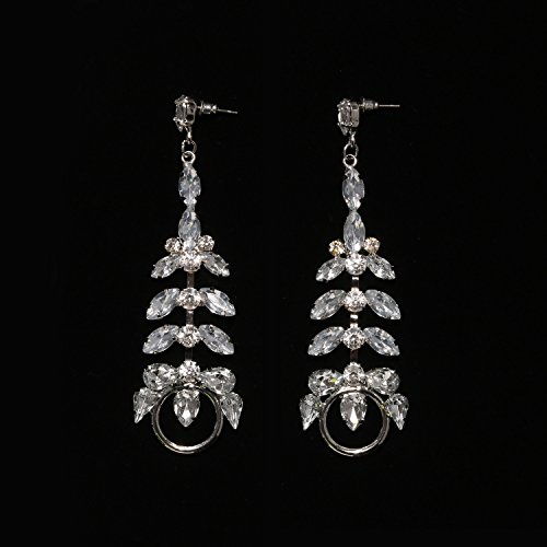 Holylove Statement Body Necklace Earrings White Jewelry Set With Color Box-HLN0004E-White