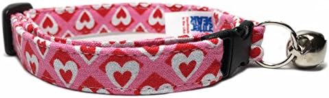 CritterGearBreakaway Cat Collar in Valentines Hearts and Diamonds (Handmade in The U.s.a.)