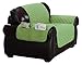 Quickfit Reynold Durable Quality Reversible Water Resistant Cover for Dogs, Kids, Pets-Sofa Slipcover for Couch, Recliner, Loveseat or Chair, Sage-Chocolate