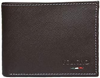 Foligno Men's Leone Genuine Leather RFID Wallet (Brown)