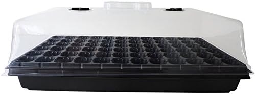 Seed Germination Trays and Tall Humidity Dome with Adjustable Vents, 72-cell seedling insert. (Pack of 4)
