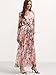 Floerns Women's Long Sleeve Chiffon Rose Print Spring Maxi dress