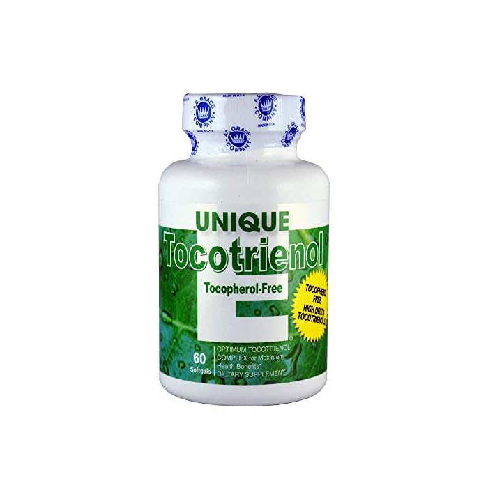 UNIQUE E A.C. Grace Company, Tocotrienols - Tocopherol Free Softgels, 60 Count