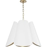Capital Lighting 355441RE Maeve Chic Style Metal Pendant Ceiling Light, 4-Light 240 Total Watts, 19" H x 27" W, Matte Brass a