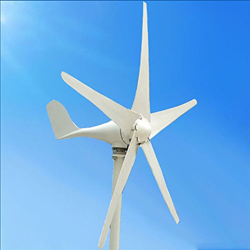 Vogvigo Wind Generator 100W Three-phase DC 24V Wind Turbine, Residential Wind Generator 5-Blade Kit Light Weight Generator 15 Years Life Span
