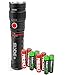 Nebo 6525 Slyde+ (Plus) 300 Lumen LED flashlight/Worklight with 4 X EdisonBright AAA alkaline batteries. Dual light sources. Magnetic Base