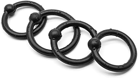 ZIYEE Ring Set of 4 Soft Silicone Clock Rings Set for Men