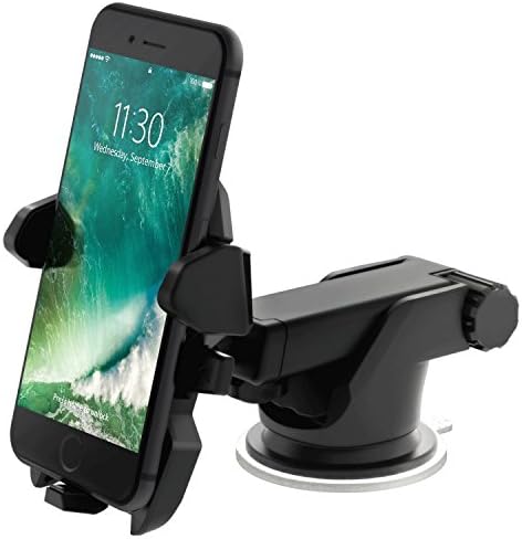 Bitgear Mobile Holder for Car Windshield Dashboard Mount Cradle for All Mobile 360° Degree Adjustable (Simple Black)