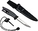 Light My Fire Swedish FireKnife with 9.5 cm (3.75 Inch) Sandvik Stainless Steel Blade and Swedish FireSteel Fire Starter, Black
