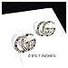 tianshiya Women's Fashion Earrings Double T Designed Ear Stud with Multi-Options (GG-Shinny)