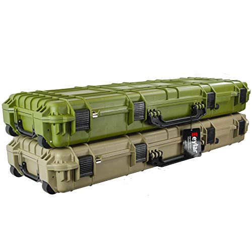 Eylar 44 Inch Protective Roller Rifle Hard Case With Foam, Waterproof