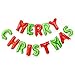 Christmas Balloon Sets with Gift Package: Merry Christmas Letter Aluminum Foil Balloons Xmas -16Inch +12-inch Latex Balloons(20pcs)+ Fishtail Flag+Santa Claus +Snowman+Accessories