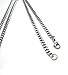 TRUSUPER Jewelry 3.5mm Titanium Steel Mens Beveled Curb Link Chain Silver Necklace, 18