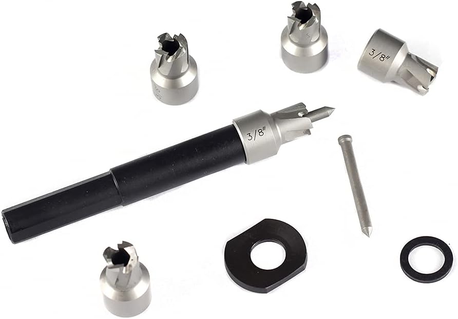 Spot Weld Cutter Set JESTUOUS 5-pack 3/8 Inch HSS Remover Welding Metal Sheet Hole Drilling Bits for Power Hand Drill Tool - - 