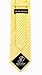 Scott Allan Collection Yellow & Silver Striped Ties for Men - Woven Necktie - Yellow w/Silver Wedding Neck Tie