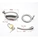 Raycity Stainless Steel Long Chastity Cage Device w/Urethral Tube for Male (45mm Ring)