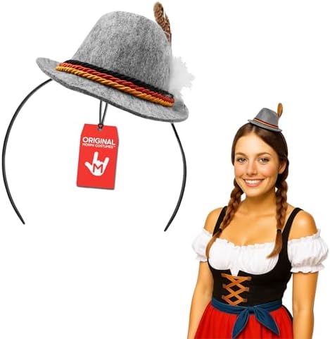 6 Pcs Women\'s Oktoberfest Costume Hats Felt Braids Party Accessories Amazon.com: Foaincore Oktoberfest White Hat with Braids for  main image 4