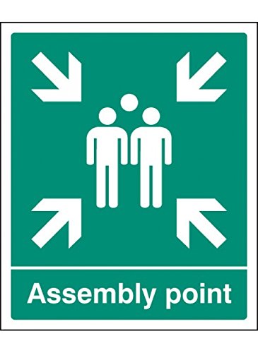 Caledonia Signs 12055Q Assembly Point EEC Sign, Rigid Plastic, Q: 600 mm x 450 mm