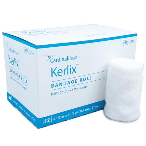 Kerlix Sterile Bandage Rolls 4.5" x75", Latex‑Free 3324 (Pack of 12)