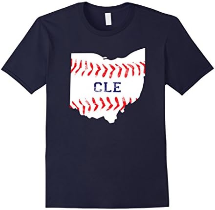 Mens Distressed Cleveland Baseball Shirt Cleveland Ohio T-Shirt XL Navy