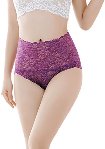 cool nik Women's High Waist Lace Panties Comfortable Underwear with High Elastic