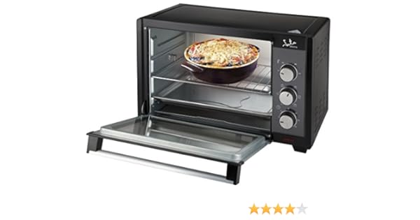 Jata HN535 Horno 4 funciones y capacidad de 35 litros, 1600 W, Acero Inoxidable, Negro