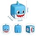 MALLMALL6 4Pcs Little Sharks Light Up Bath Toys Flashing Bathtub Toy Set Bathroom Floating Rubber Shark Squeeze and Squirting Water Toys for Toddler Preschool Shower Games Swimming Pool Birthday Party