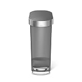 simplehuman 40L Slim Kitchen Pedal Bin with Silent Soft Close Grey