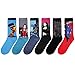 Zmart Men's Famous Painting Casual Cotton Sport Crew Socks 6-Pack, Men's US 7-11,6-pack,One Size