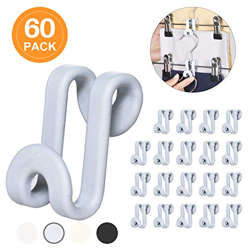 180 Pcs Clothes Hanger Connector Hooks Mini Cascading Velvet Huggable