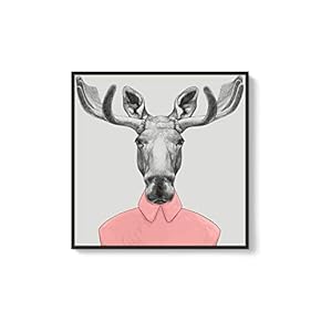 Framed Canvas Wall Art for Living Room, Bedroom Animal in Home Dress Canvas Prints for Home Decoration Ready to Hanging - 16x16 inches