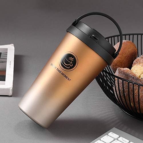 Piesome 500ml Double Wall Stainless Steel Vacuum Flask Car Thermos Mugs with Handle Coffee Tea Travel Thermal Bottle Tumbler Thermocup Vacuum Flasks & Thermos Flask for Tea Coffee (Multicolour)
