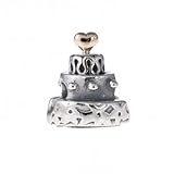 Pandora Genuine Sterling Silver & 14k Gold Celebration Cake Charm, 790347