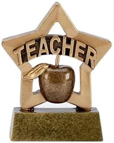 Glenway Small Teacher`s Pet Apple, School Trophy with FREE engraving Size: 3.25 Inch (8cm)