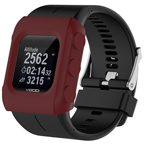 Lisin Replacement case Silicon Slim Watch Case Cover For POLAR V800 Watch (Red) - Thumbnail 2