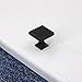 goldenwarm 25 Pack Black Cabinet Knobs Matte Square Drawer Knobs Black Cabinet Hardware for Kitchen Bathroom Zinc Alloy Handle and Pulls