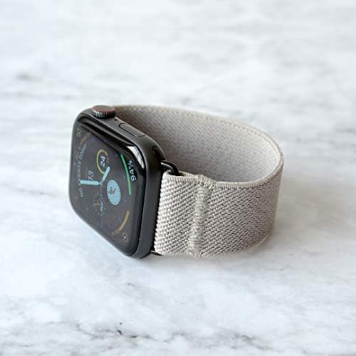 قیمت و خرید باند سازگار / تعویض Tefeca Grey Elastic برای Apple Watch 42mm /  44mm (آداپتورهای سیاه ، XS متناسب با اندازه مچ دست: 5.5-6.0 اینچ) برند  Visit the Tefeca Store | مالتینا